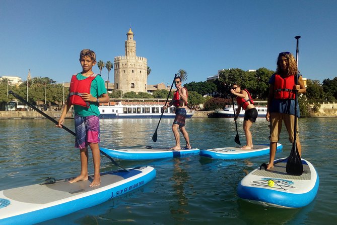Seville Paddle Surf Sup in the Guadalquivir River - Beneath the Puente de Triana