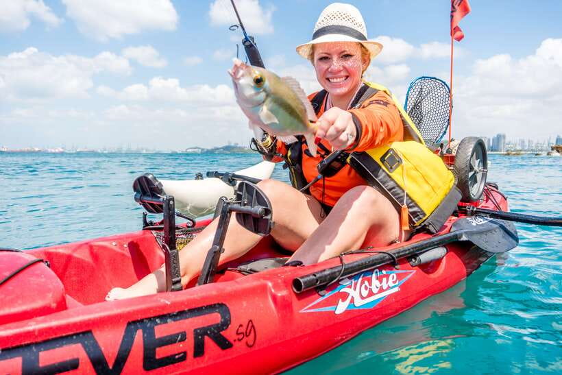 Singapore: 4-hour Kayak Fishing Experience - Pedaling toward the fishing spots