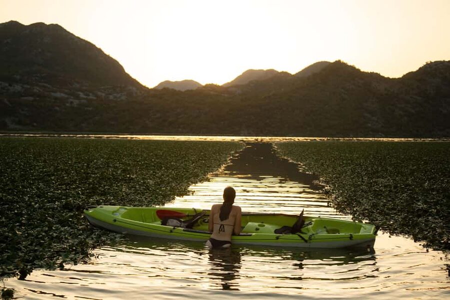 Skadar Lake: Individual Kayaking, hidden canals and swimming - White lilies, reeds, and the concealed channels