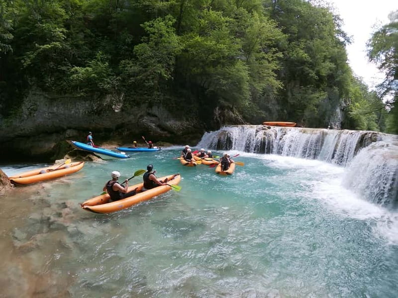 Slunj: River and Waterfalls Kayaking on Mrežnica river - Milkovića Slap and the Optional Jumps
