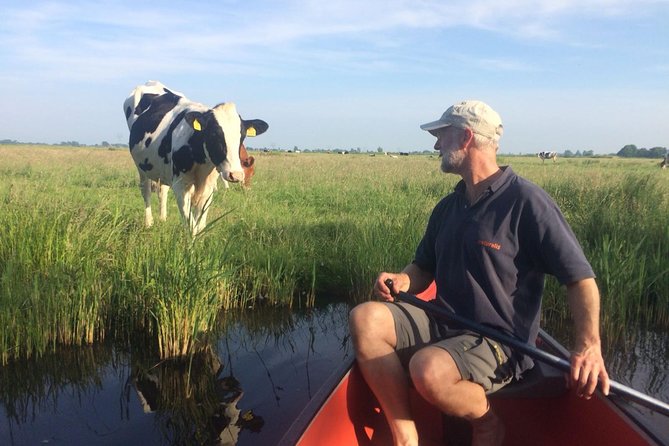 Small-Group Guided Sunset Canoe Tour in Waterland with Dinner - Paddling through reeds and open fields