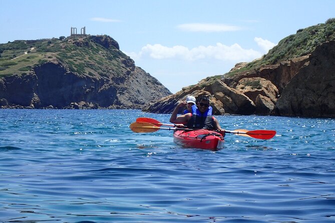 Sounio Sea Kayak Tour to the Temple of Poseidon full program - Swimming and snorkeling at Legrena Beach