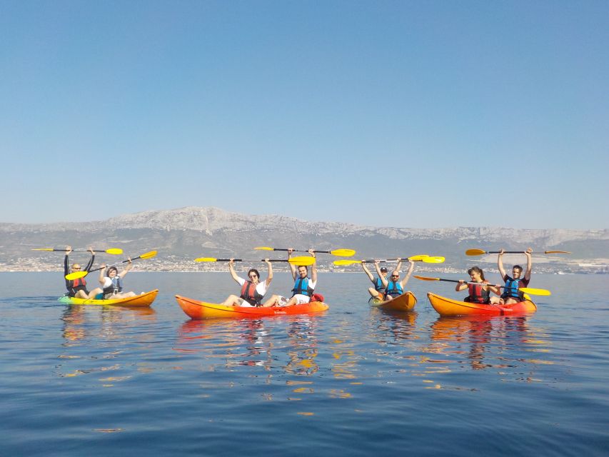 Split 4-Hour Guided Sea Kayak Tour - The south shore, pyramid rocks, and the swimming break
