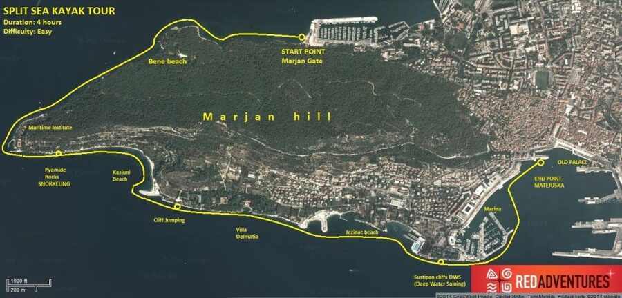 Split 4-Hour Guided Sea Kayak Tour - Villa Dalmatia and the story of Sustipan Cliff