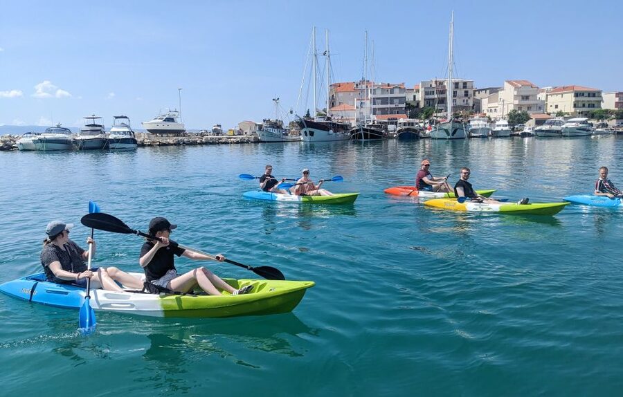 Split: Guided Kayak Adventure Tour - Back onto the Adriatic near Stobreč