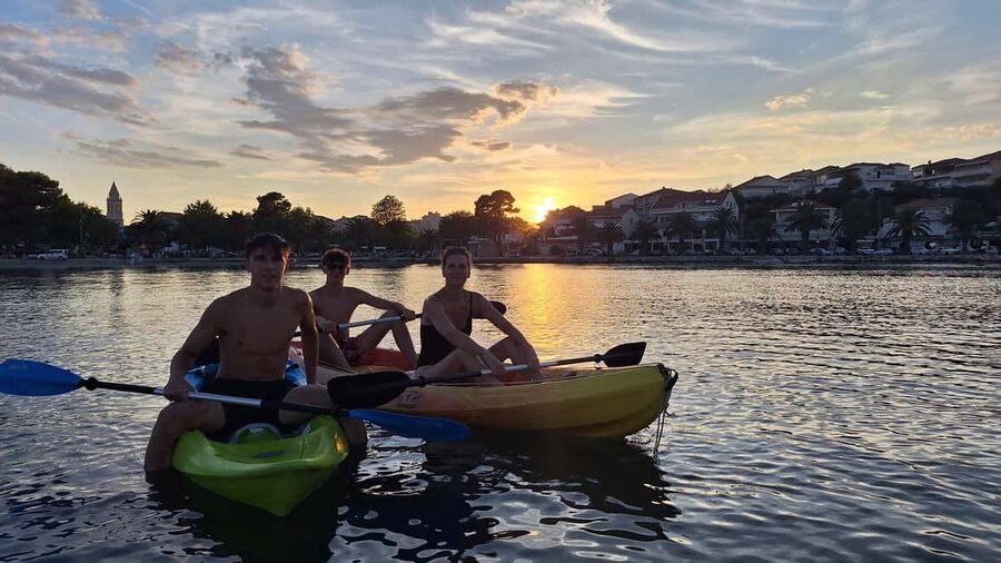 Split: Sunset Guided Kayaking Tour - Into the Adriatic, with time to swim