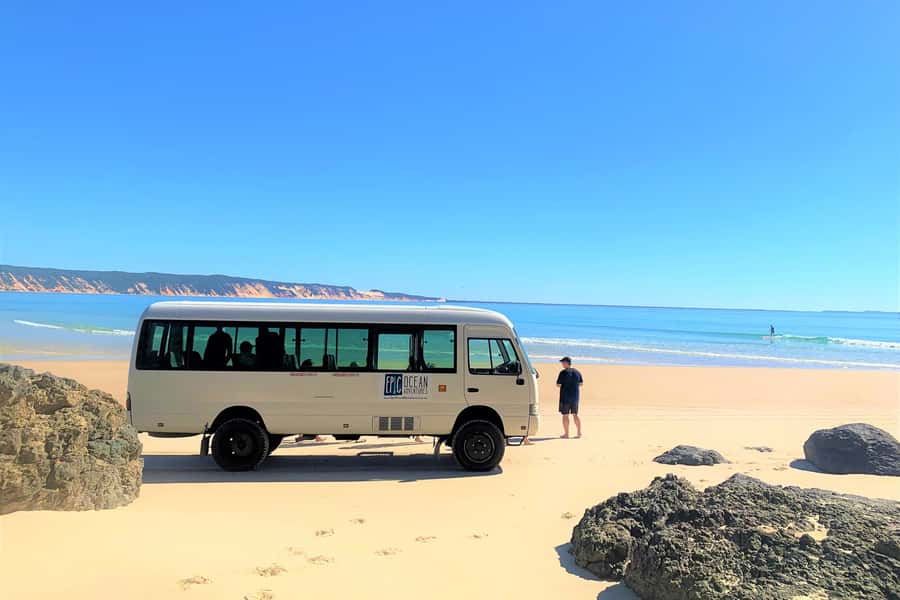 Stand Up Paddle at Double Island Point + 4x4 Beach Drive - Learning SUP in protected lagoon water