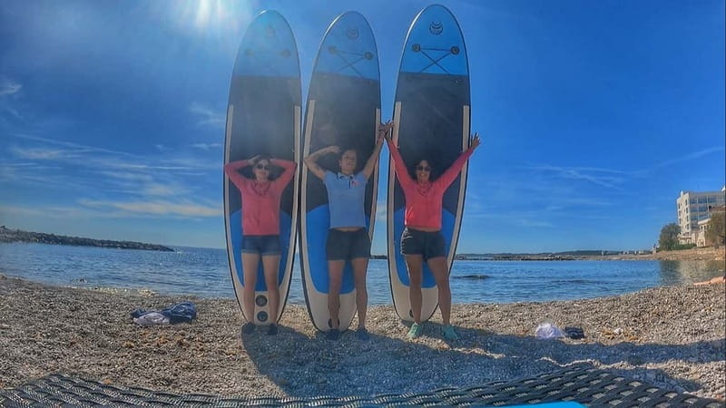 Stand Up Paddle beginners Tour Cala Bona/S'Illot/ - Quiet Water, Clear Sea, and Coastal Views