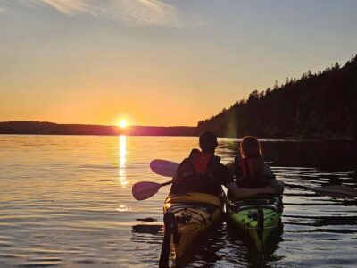 Sunset Kayak Tour on Lake Mälaren with Tea & Cake