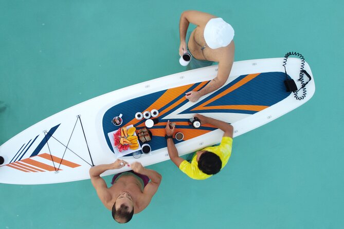 Sunrise on Paddleboard with breakfast in the lagoon of 7 colors - A small breakfast that works on the water