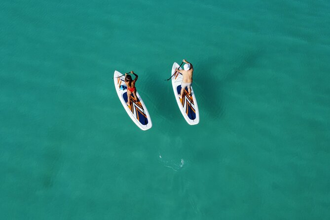 Sunrise on Paddleboard with breakfast in the lagoon of 7 colors - Bird Island gives the morning a clear destination