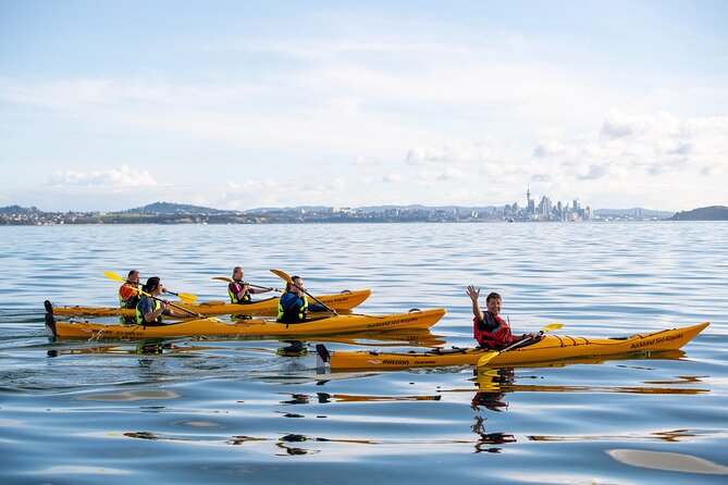 Sunset kayak tour to Rangitoto Island - The climb shows Rangitoto beyond the postcard view