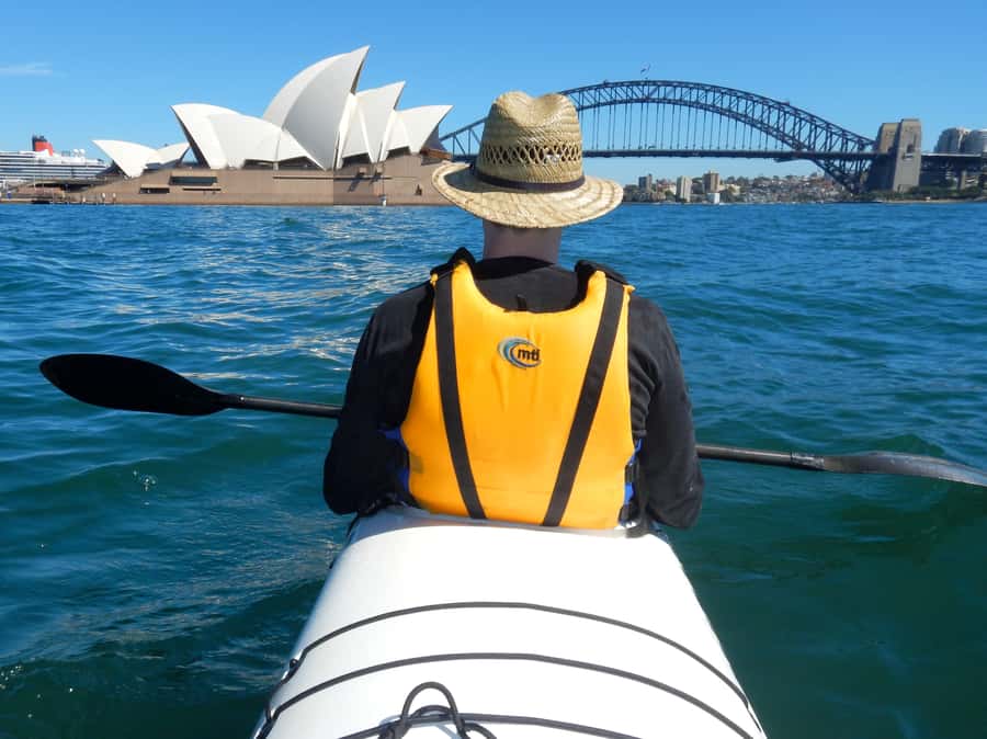 Sydney: Kayak to Goat Island At The Heart of Sydney Harbour - Crossing Toward the Harbour Bridge