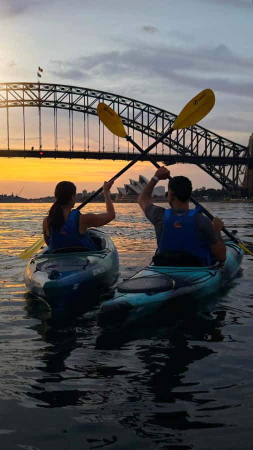 Sydney Sunrise Kayak Tour on Sydney Harbour - Paddling through the first light
