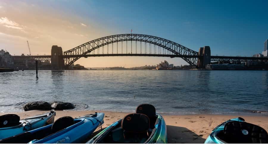 Sydney Sunrise Kayak Tour on Sydney Harbour - Under the Sydney Harbour Bridge