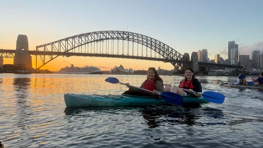 Sydney Sunrise Private Kayak – Opera House & Harbour Bridge - A pause near Luna Park