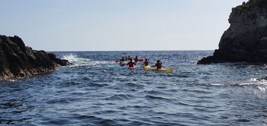Taormina: Kayak Coastal Tour to Isola Bella and Blue Grotto - Dolphins, swimming, and the small-group feel