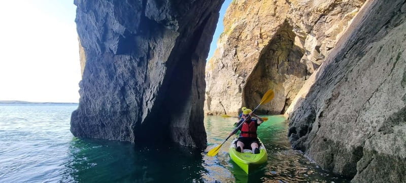 Tenby: Guided Kayaking Adventure - Sit-on-top kayaks and the first paddle