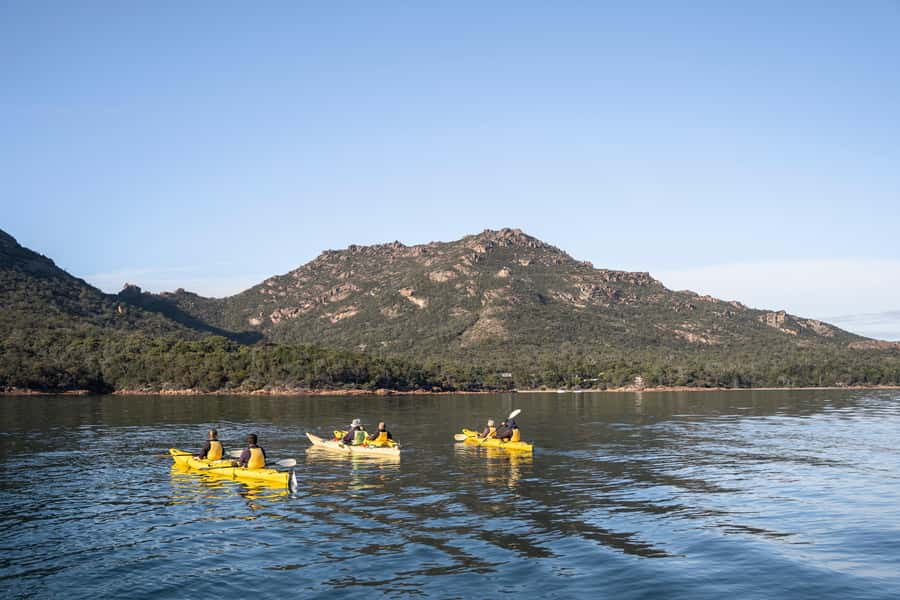 The Freycinet Paddle Kayak Tour - Paddling beneath Freycinet’s pink granite