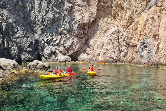 Tossa de Mar: Kayak & Snorkel Tour with Paella from Barcelona - Getting ready for the kayak and snorkel session