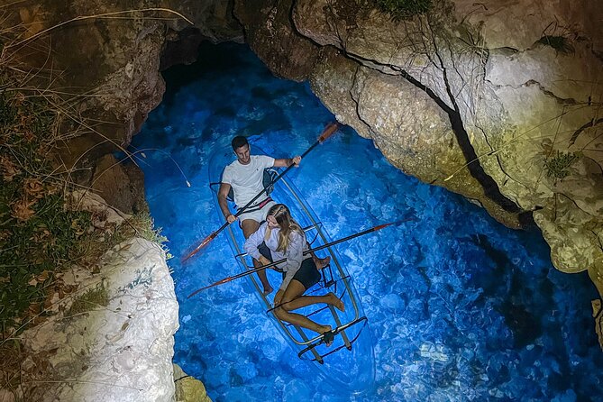 Transparent Kayak Night Glow Experience from Pula - Photos, wet clothes, and practical comfort