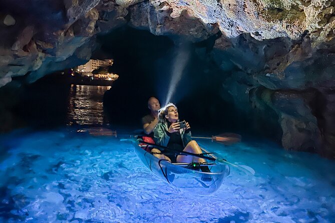 Transparent Kayak Night Glow Experience from Pula - What you may see below the clear hull