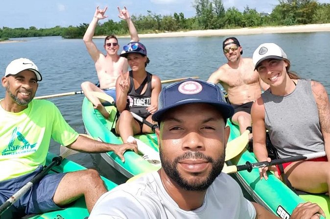 TRIPLE ACTIVITY TOUR, Bike Kayak Hike, ANTIGUA - Kayaking into the mangrove reserve