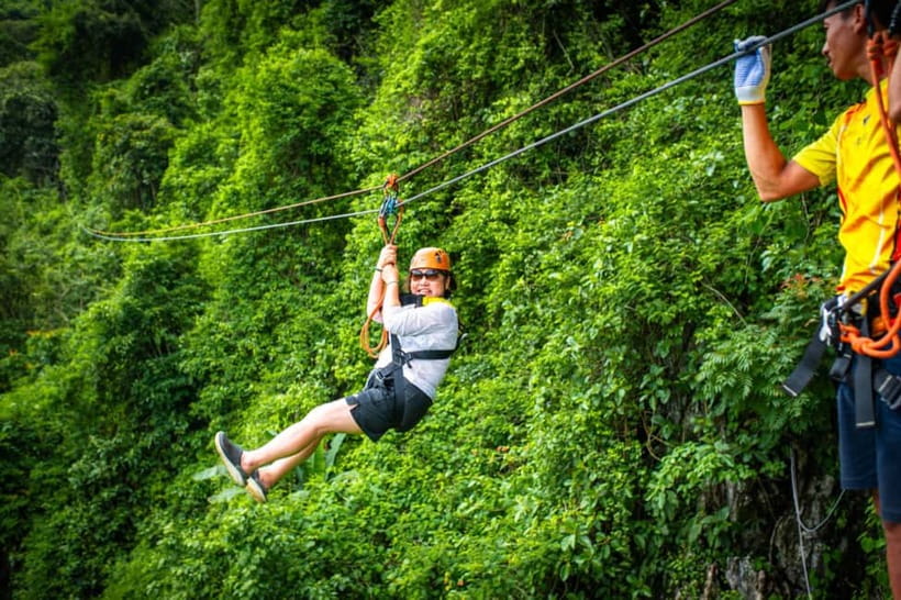 Vang Vieng: Day Tour with Kayaking, Ziplining, and Rafting - Kayaking the Nam Song River