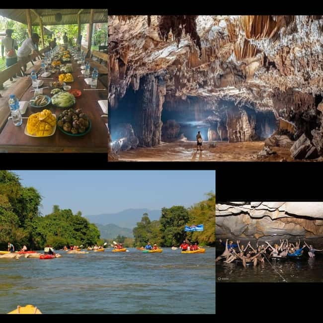 Vang Vieng: Day Tour with Kayaking, Ziplining, and Rafting - Ziplining through the forest