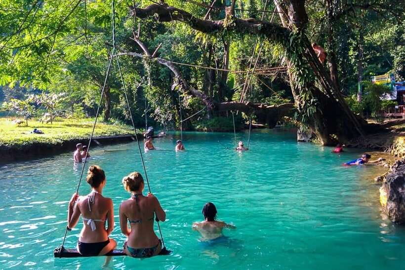 Vang Vieng: Kayaking & Cave Tubing with Zip Line/Blue Lagoon - A full day outside Vang Vieng