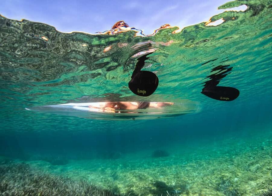 Verudela: Clear Kayak Rentals - Seeing the seabed through a clear kayak